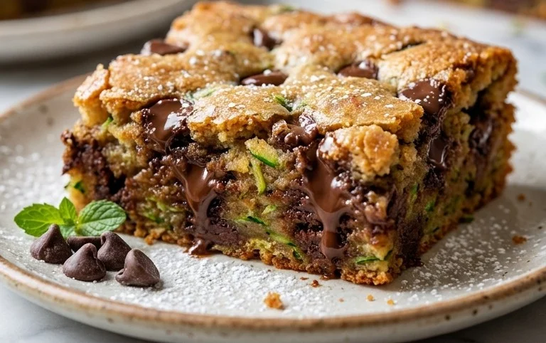Chocolate Chip Zucchini Cookie Bars