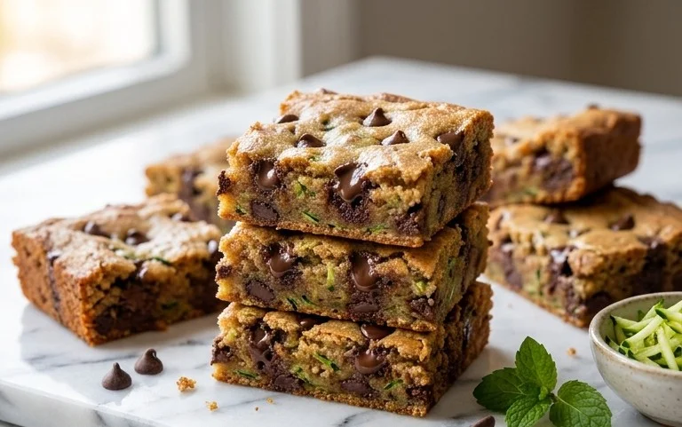 Chocolate Chip Zucchini Cookie Bars