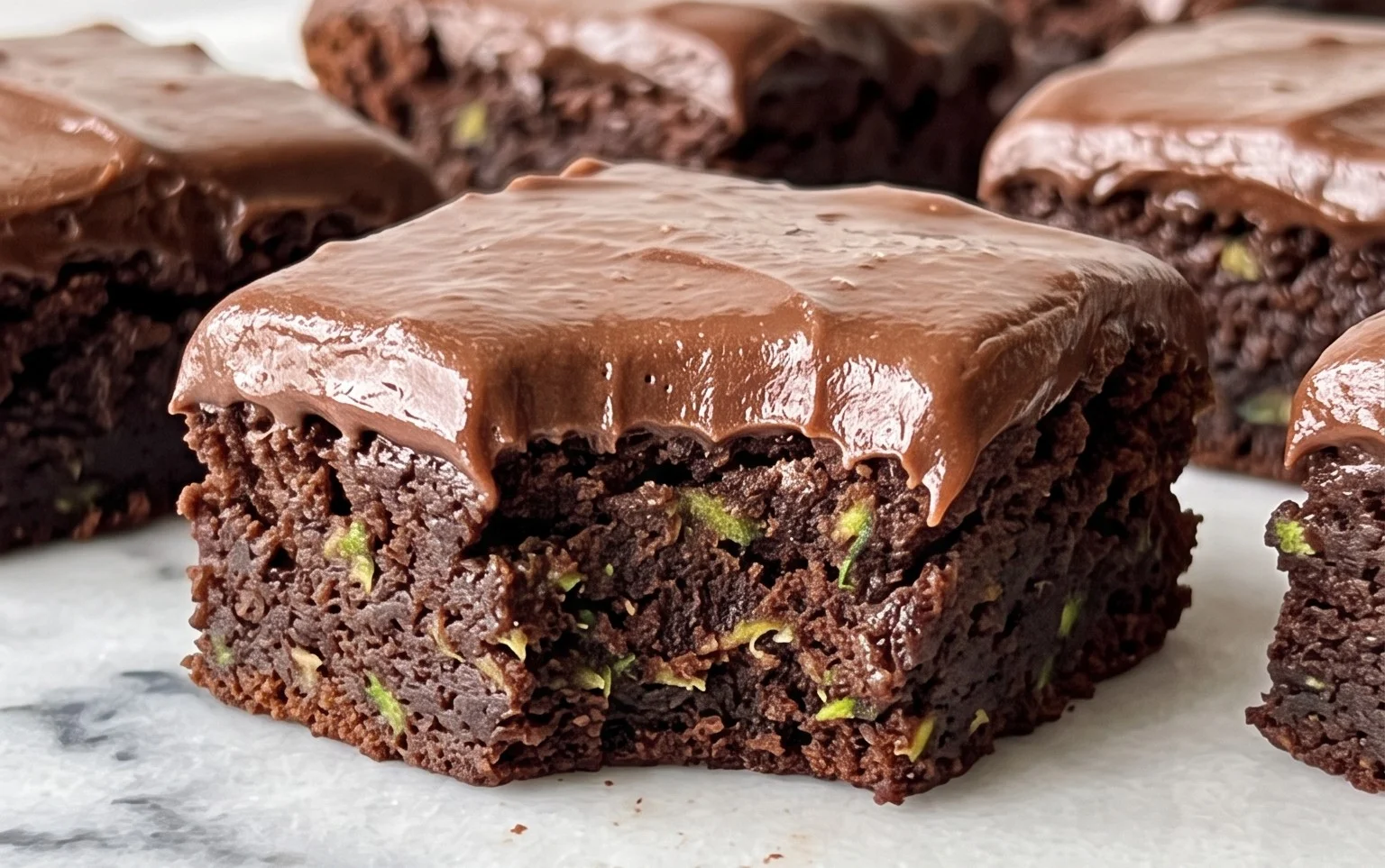 Zucchini Brownies with 1 minute Frosting!