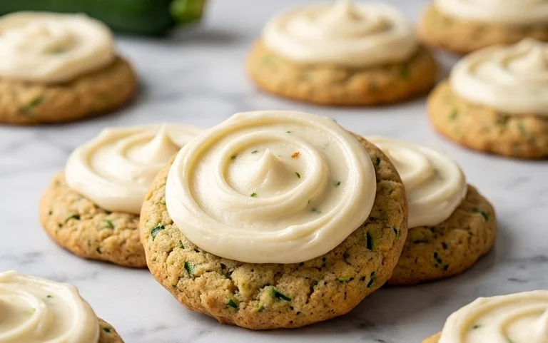 Zucchini Cookies with Cream Cheese Frosting