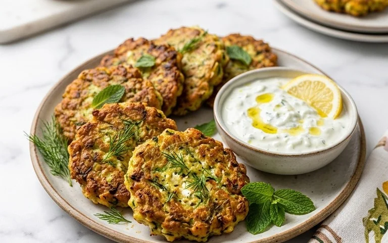 Kolokithokeftedes (Greek Zucchini Fritters)